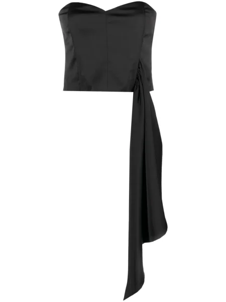 Top Gestuz drapat negru