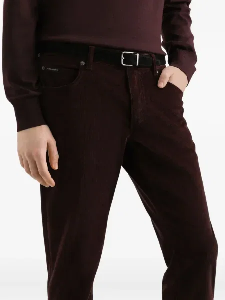Pantaloni Dolce & Gabbana de catifea maro