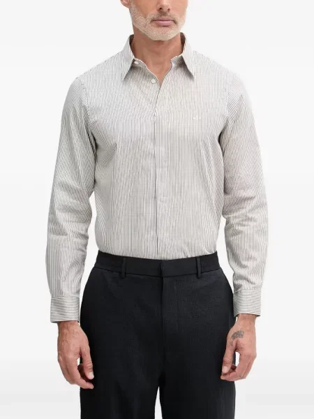 Lung cămașă Armani Exchange cu dungi alb
