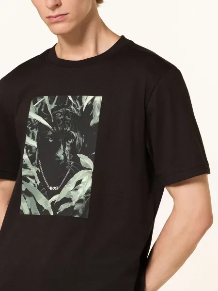 BOSS T-Shirt Te_Animali czarny