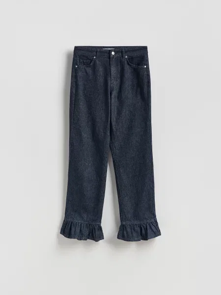 Reserved Джинси з воланами темно-синій сині