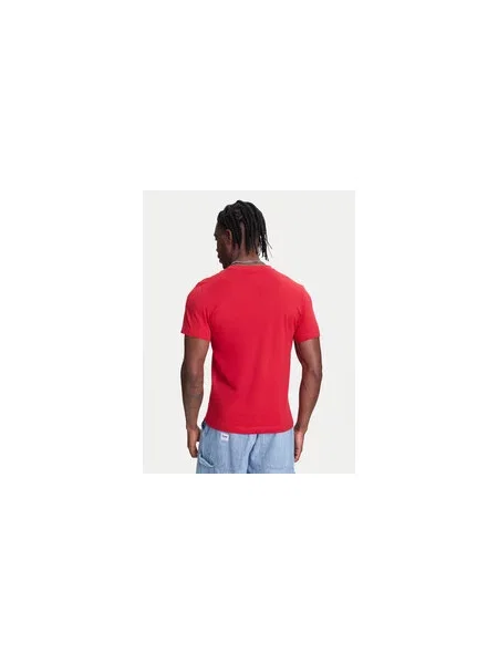 Kappa Marškinėliai Logo Korpo Cafers Šviesiai Slim Fit raudona