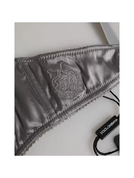 Jedwabna biustonosz balkonetka Dolce And Gabbana szara