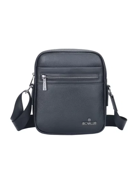 Torba crossbody Cavalli Class skórzana czarna