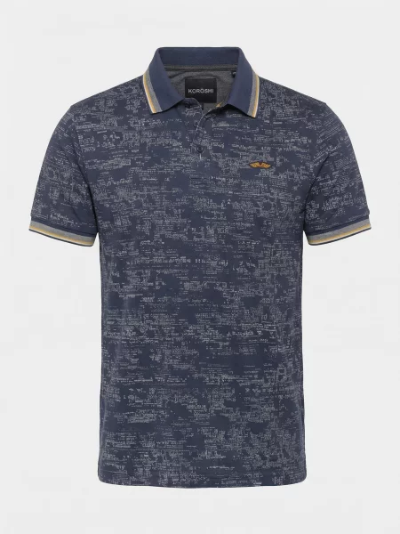 KOROSHI Tricou / bleumarin bej