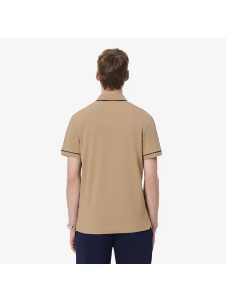 Lacoste Organiczna Koszulka Polo Paryż Regular Fit beżowa
