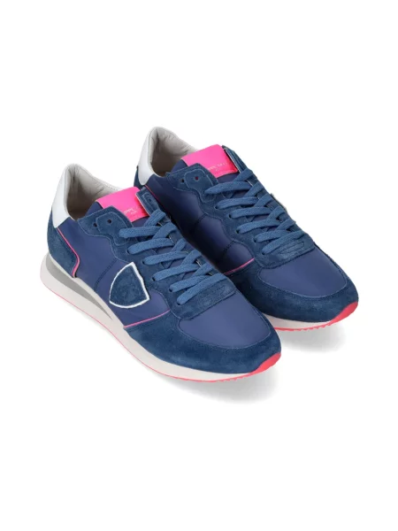 Buty do biegania Philippe Model zamszowe do biegania niebieskie