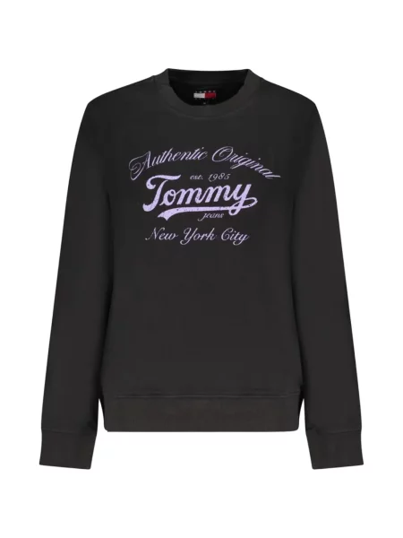 Pulover Tommy Hilfiger cu imagine negru