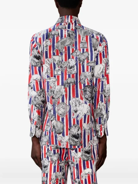 Hosszú ing Thom Browne piros