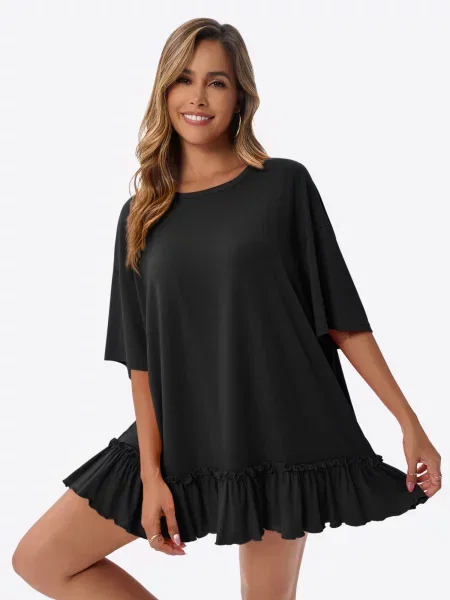 Imily Bela Tricou supradimensional negru