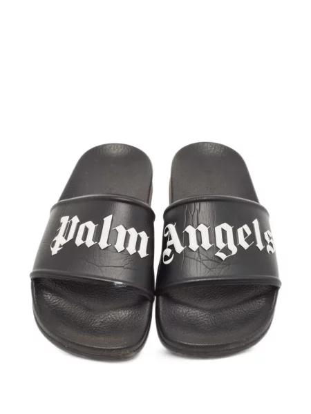 Δερμάτινα σανδάλια Palm Angels με σχέδιο μαύρο