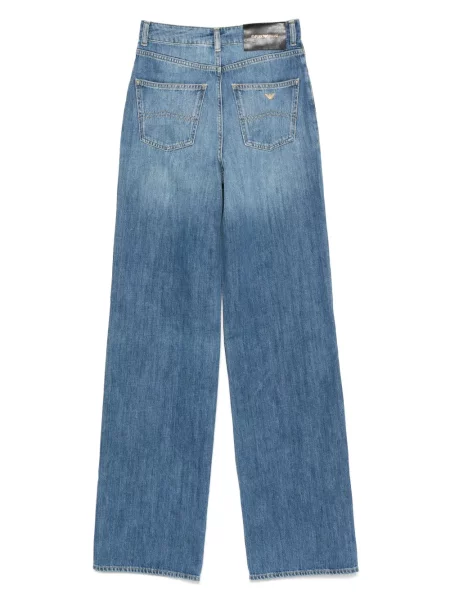 Blugi cu picior larg Emporio Armani albastru