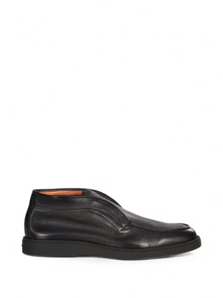 Chiloți Santoni din piele slip-on negru