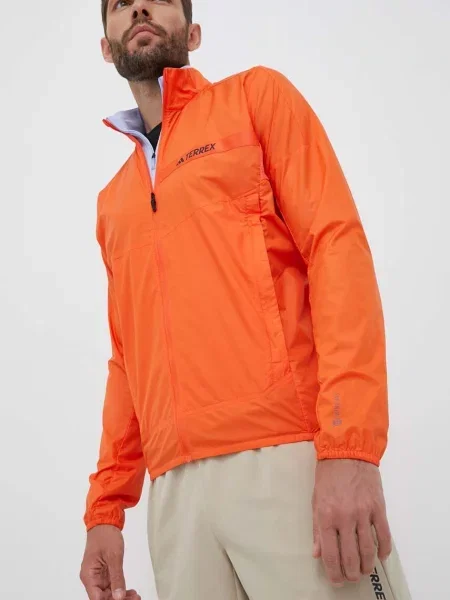 Geacă de vânt Adidas Terrex portocaliu