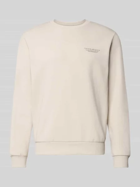 Bluza z nadrukiem z logo Jack & Jones beżowa