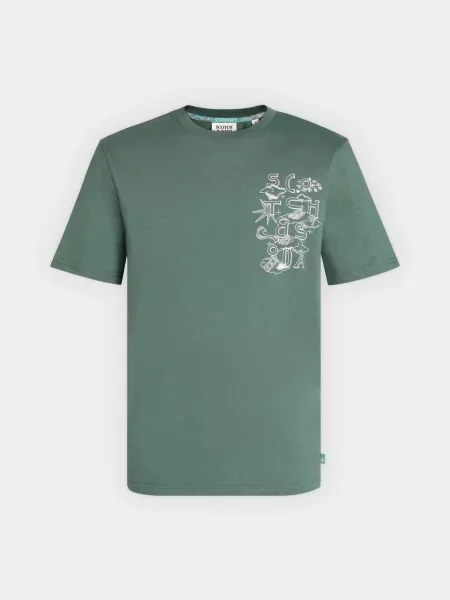 SCOTCH & SODA Tricou verde alb
