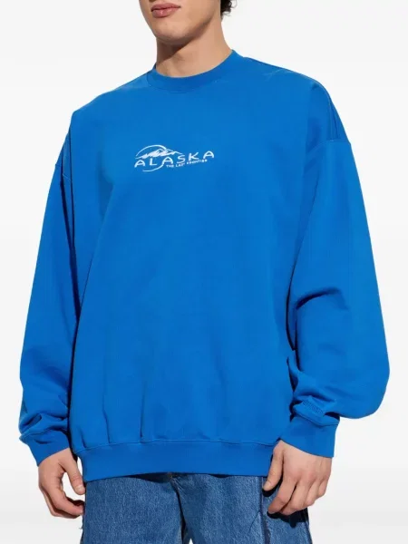 Hanorac Vetements cu broderie albastru