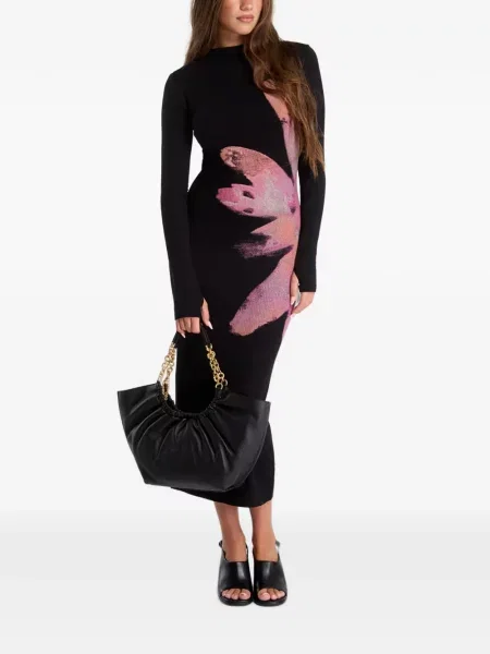 Rochie midi Desigual cu model floral cu imagine negru