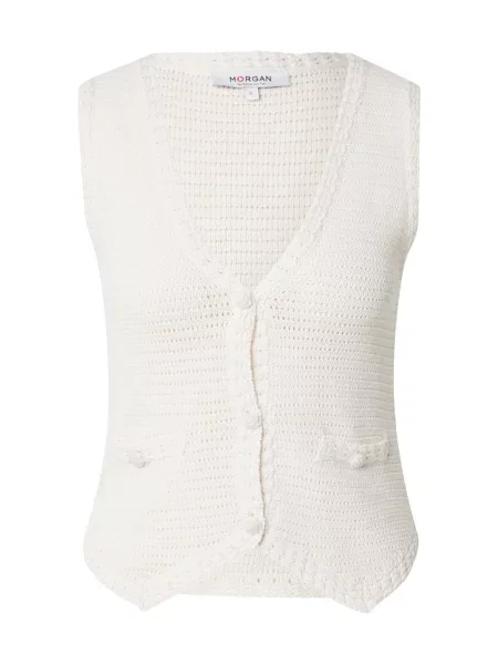 Morgan Vestă tricotată crem