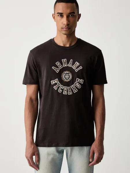 Armani Exchange tricou pentru bărbați din maro