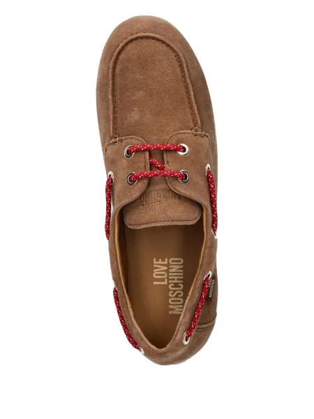Pantofi loafer Love Moschino din piele de căprioară maro