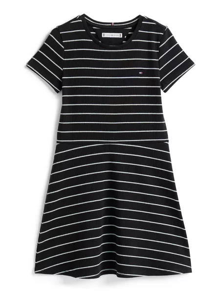 Tommy Hilfiger Dječja haljina s pamukom crna