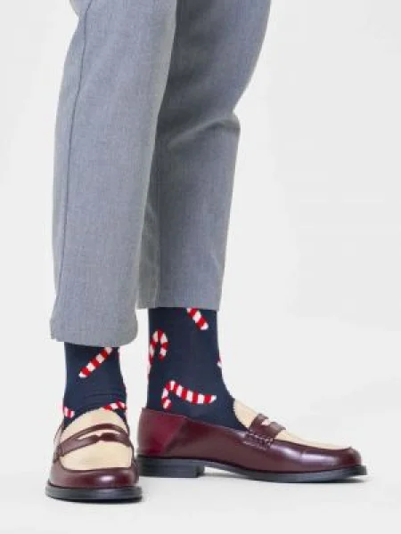 Ponožky Happy Socks Candy Cane Sock tmavomodrá