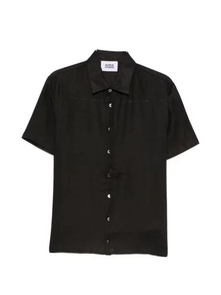 Къс риза Alpha Studio черно