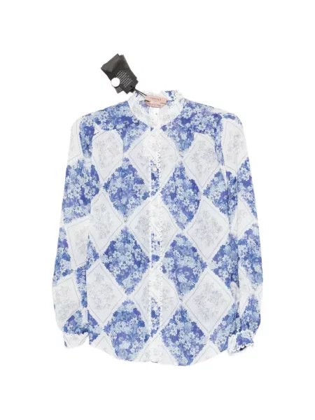 Top Twinset cu model floral cu imagine albastru