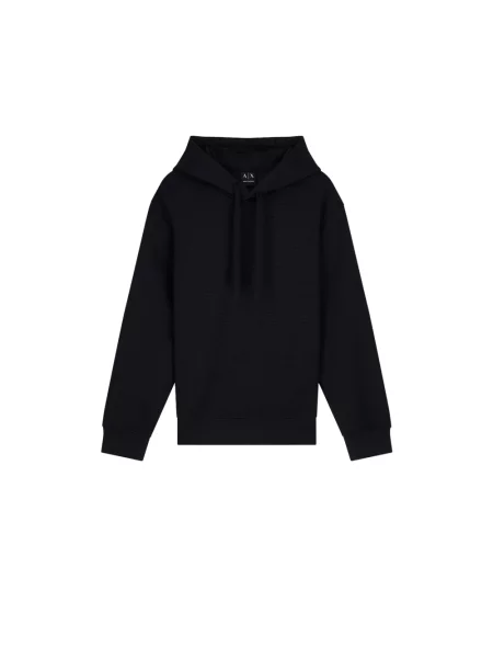 Bluza z kapturem Armani Exchange z kapturem czarna