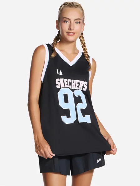 Спортивна майка Skechers SKECHERS STREET SIDELINE JERSE чорний
