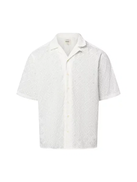 Redefined Rebel koszula casual RRGrady Mężczyźni Modern Fit wypukły wzór tkaniny S biały