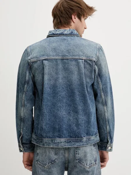 Samsoe Samsoe geacă jeans SAWESLEY albastru