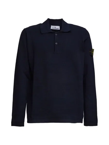 Polo Stone Island cu strasuri albastru