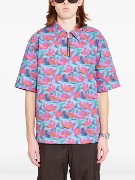 Tricou polo Très Bien roz