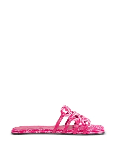 Sandale Loewe cu broderie roz