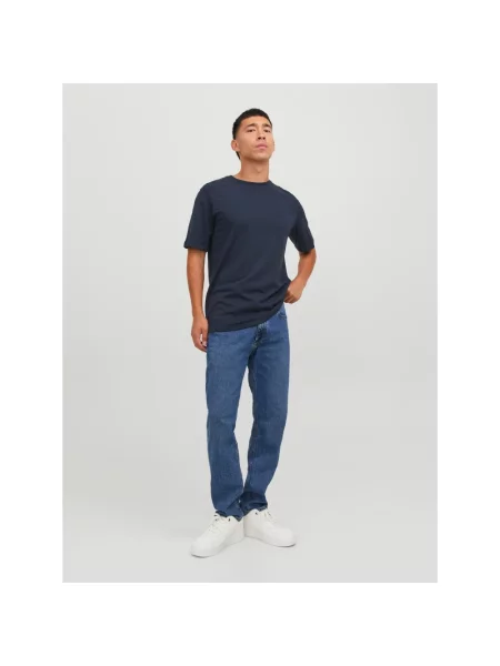 T-shirt z detalem z logo model ‘ORGANIC’ Jack & Jones niebieska