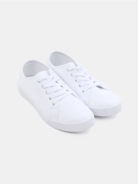 Шнуровані кеди білий