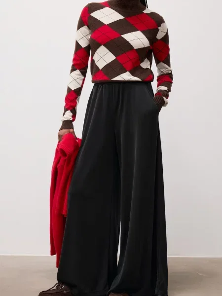 Answear.LAB pantaloni de trening pentru femei cu modal negru