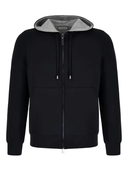 Суичър с качулка Canali синьо