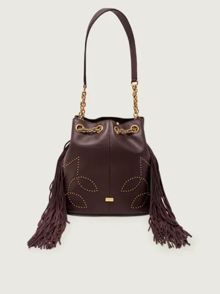 Marc Cain De piele geantă tip sac maro