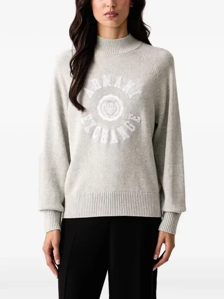 Pulover Armani Exchange cu autograf gri