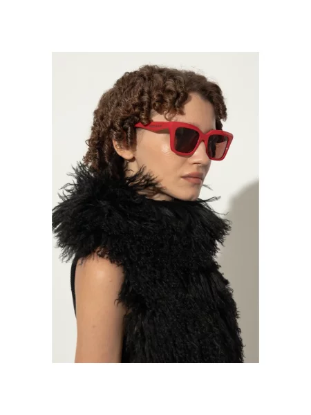 Okulary przeciwsłoneczne Alexander Mcqueen czerwone