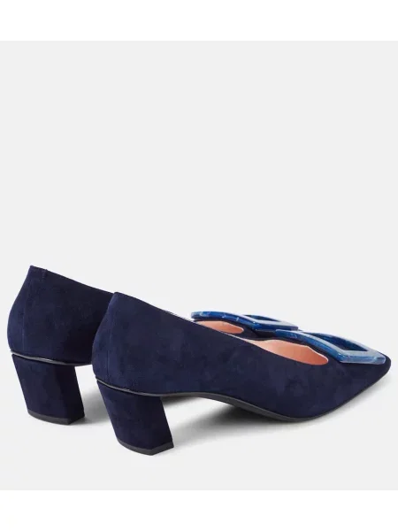Pantofi cu toc Roger Vivier din piele de căprioară negru