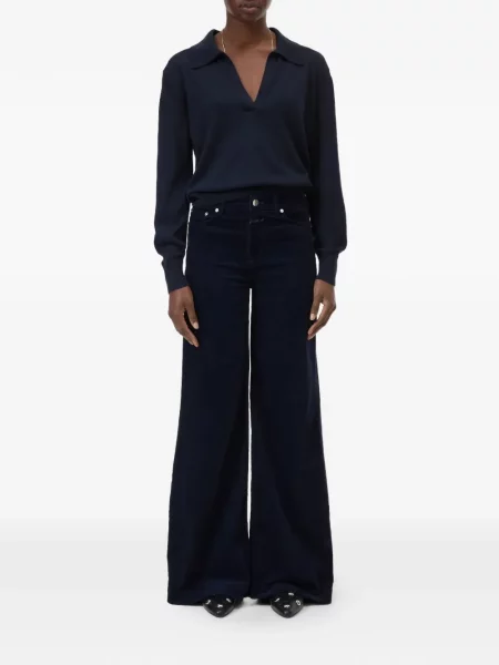 Pantaloni Closed de catifea cord albastru