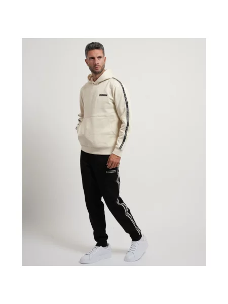 Bluza z kapturem Emporio Armani z kapturem beżowa