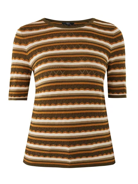 MEXX Pulover bej / maro / maro coniac alb