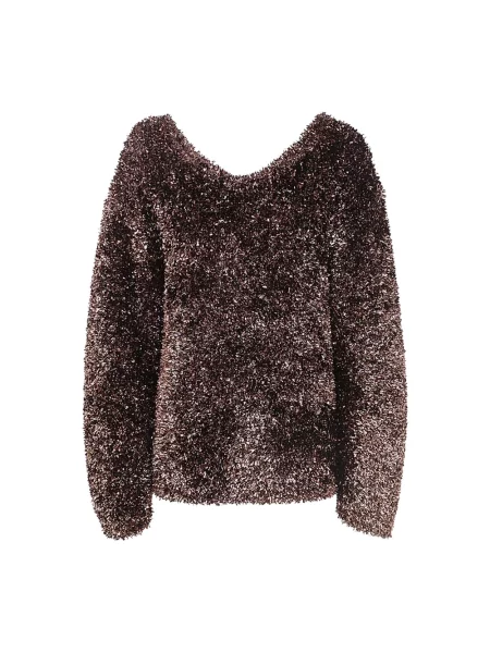 Dzianinowy kardigan Dries Van Noten brązowy