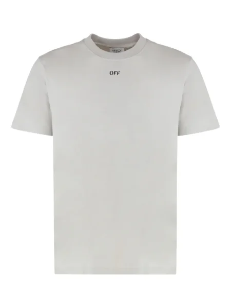 Tricou Off-white cu decolteu rotund alb