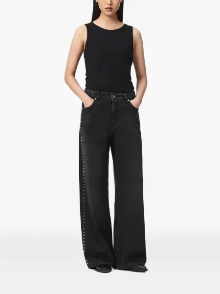 Blugi cu picior larg Allsaints negru